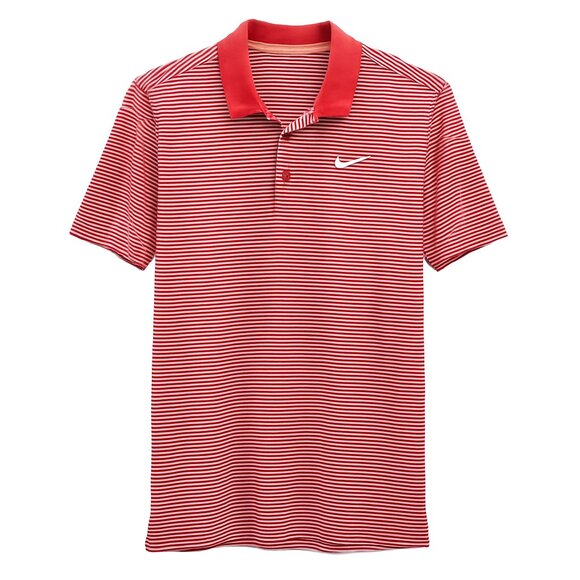 Nike Other - Nike Men’s Red & White Striped Polo Shirt | Dri-Fit Performance | Size S